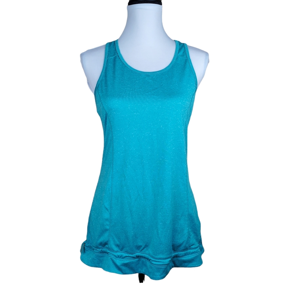 Layer 8 Heathered Teal Performance Qwik Dry Racerback Tank